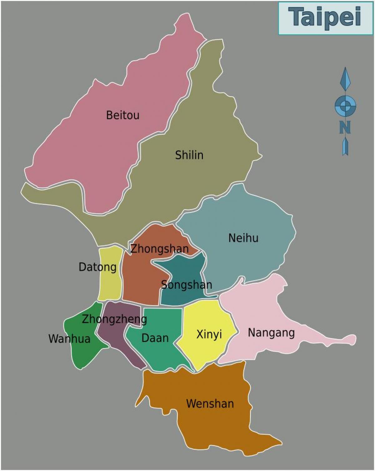 Taipeija cityu mapu