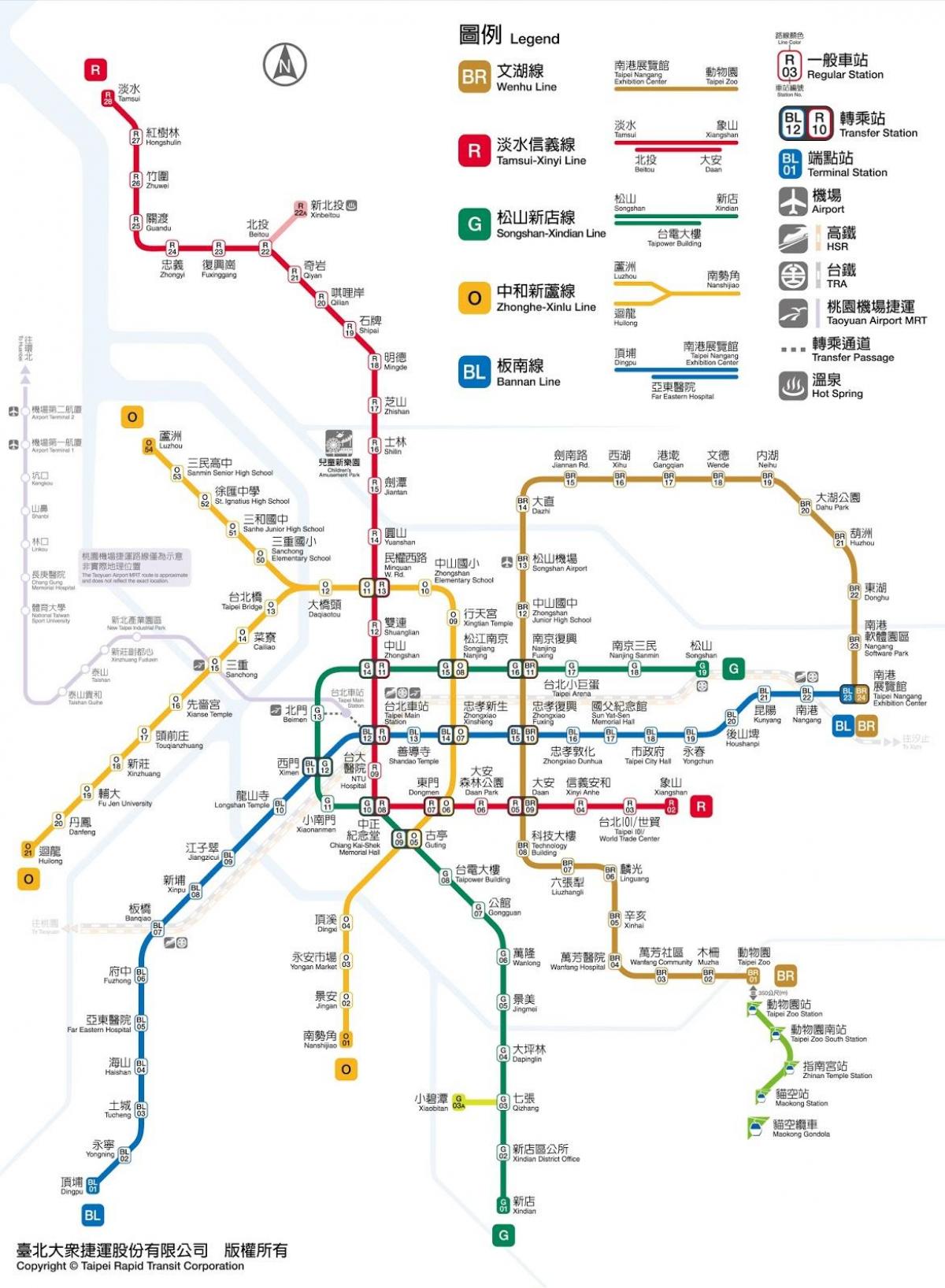 mapa Taipeija jieyun