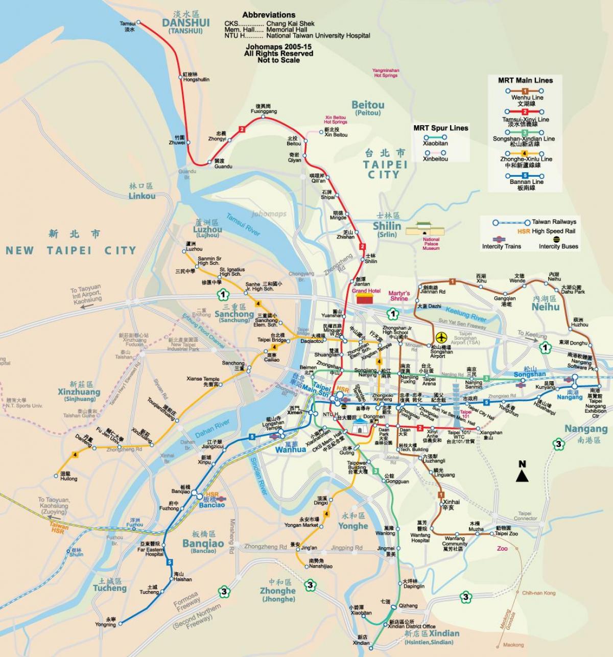 Taipeija grad mapu