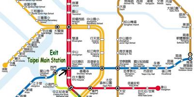 Taipeija glavnu železničku stanicu mapu