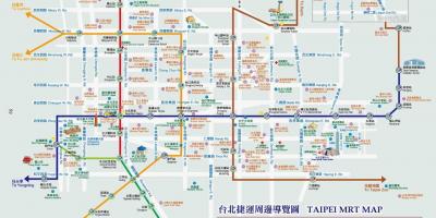 Taipeija mrt mapa sa turističke lokacije