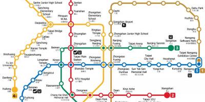 Taipeija metro stanicu mapu
