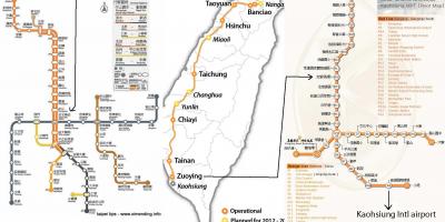 Mapa Taipeija srednje brzine željeznička stanica